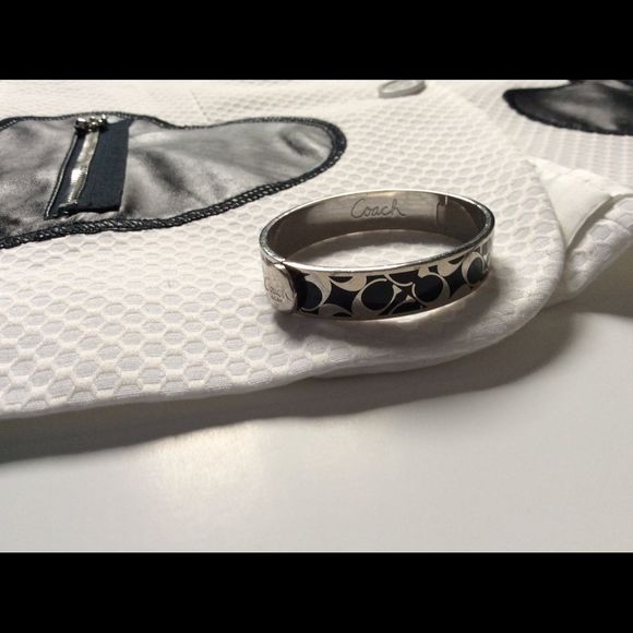 Coach logo slim bangle bracelet black - Picture 6 of 7